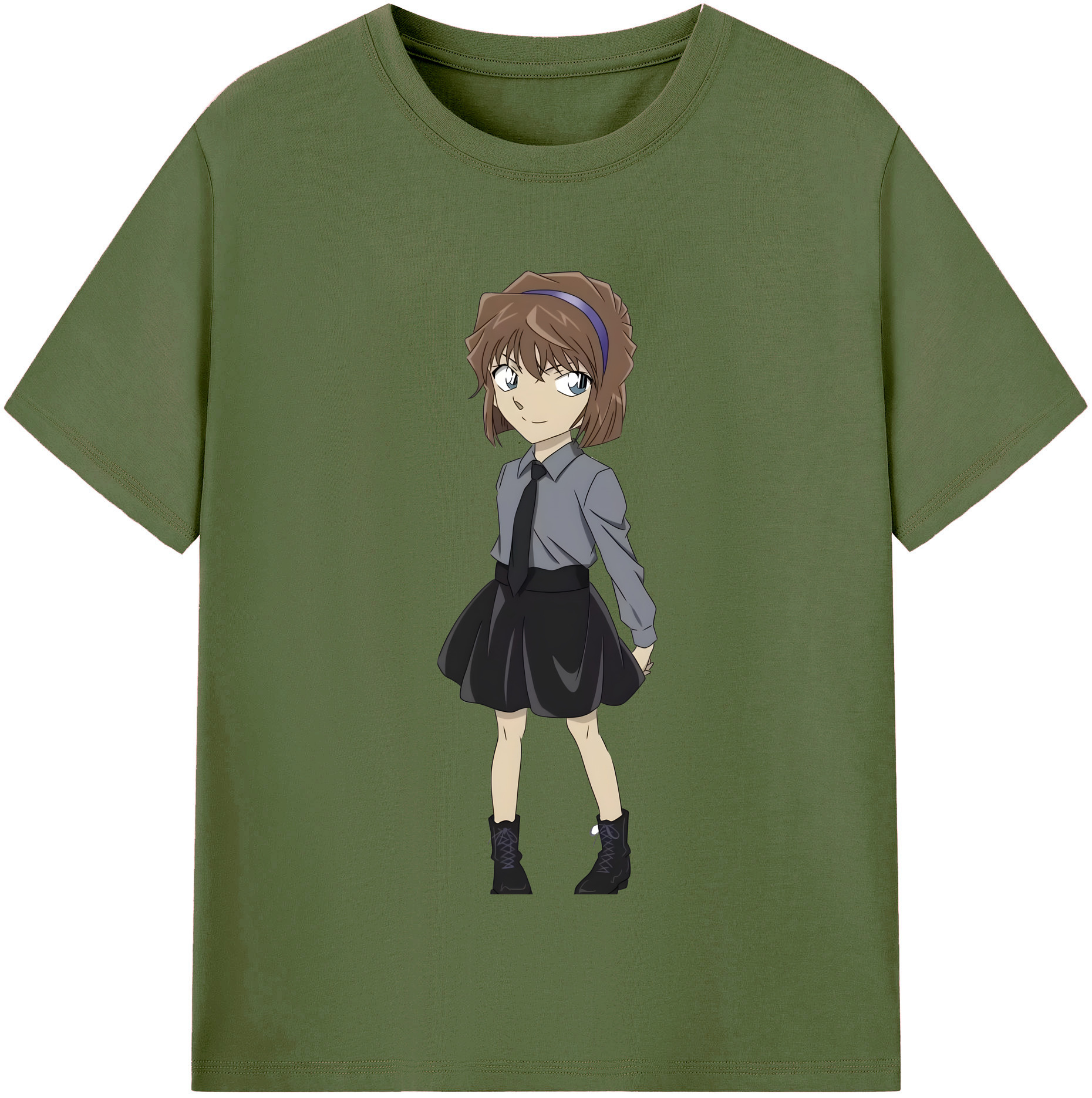 （画像用） 名探偵コナン 灰原 哀 はいばら あい Detective Conan Anita Hailey、Vi Graythorn Haibara Ai 綿100％半袖Tシャツ（フロントプリント）